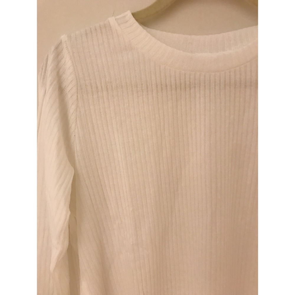 White Ribbed Shirt - Picture 5 of 5